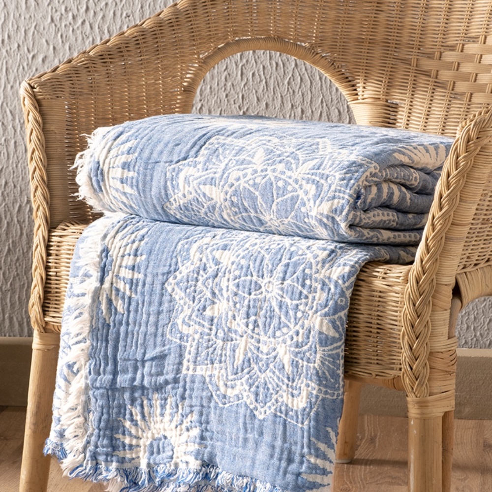 Suvi NYC Throw Blanket, 100 % Quality Turkish Cotton, Lightweight Super Soft
